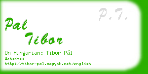 pal tibor business card