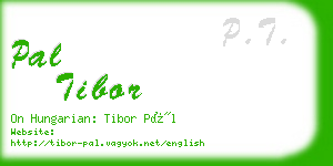 pal tibor business card